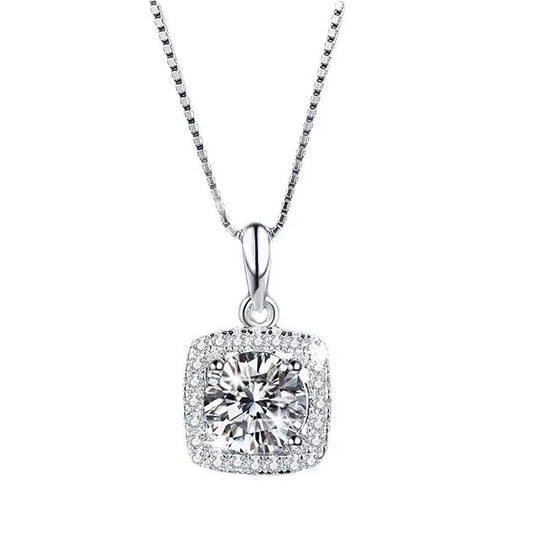 Square Moissanite Pendant (.7 CT. VVS1)