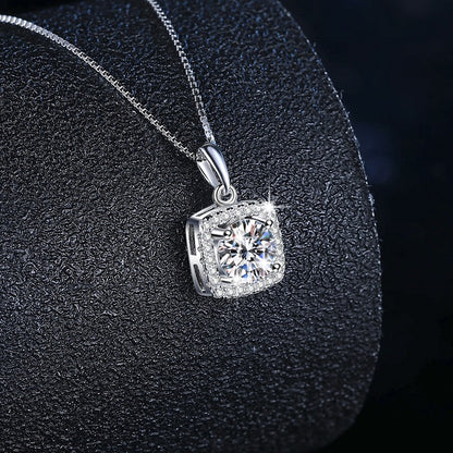 Square Moissanite Pendant (.7 CT. VVS1)