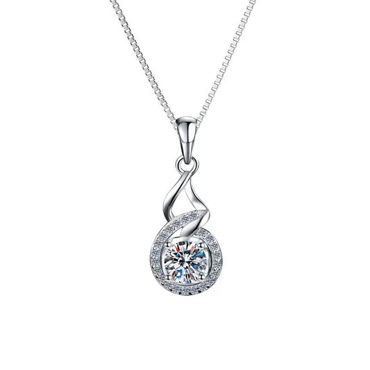 Twist Moissanite Pendant (.6 CT. VVS1)