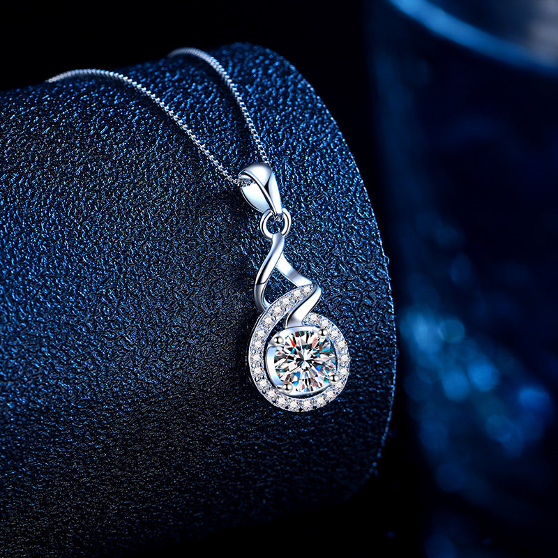 Twist Moissanite Pendant (.6 CT. VVS1)